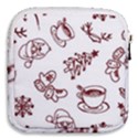 Red And White Christmas Breakfast  Mini Square Pouch View2