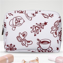 Red And White Christmas Breakfast  Make Up Pouch (Medium)