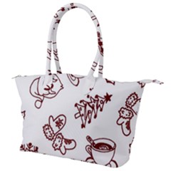 Red And White Christmas Breakfast  Canvas Shoulder Bag by ConteMonfrey