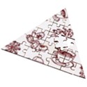 Red And White Christmas Breakfast  Wooden Puzzle Triangle View2