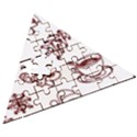 Red And White Christmas Breakfast  Wooden Puzzle Triangle View3