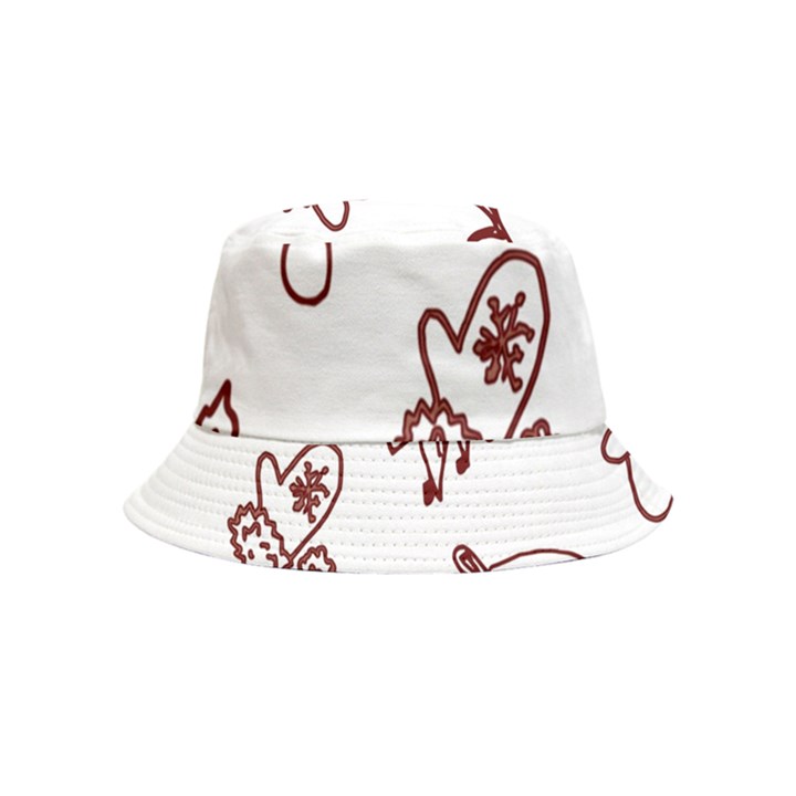 Red And White Christmas Breakfast  Inside Out Bucket Hat (Kids)