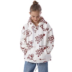 Red And White Christmas Breakfast  Kids  Oversized Hoodie