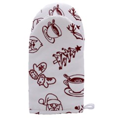 Red And White Christmas Breakfast  Microwave Oven Glove