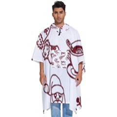 Red And White Christmas Breakfast  Men s Hooded Rain Ponchos by ConteMonfrey