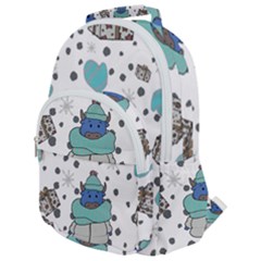 Little Cow Christmas  Rounded Multi Pocket Backpack by ConteMonfrey