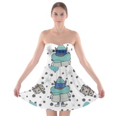 Little Cow Christmas  Strapless Bra Top Dress by ConteMonfrey