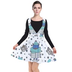 Little Cow Christmas  Plunge Pinafore Dress