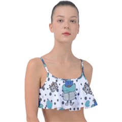 Little Cow Christmas  Frill Bikini Top by ConteMonfrey