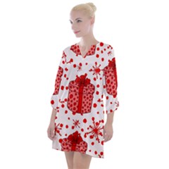 Cute Gift Boxes Open Neck Shift Dress by ConteMonfrey