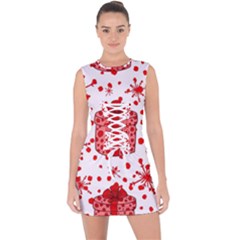 Cute Gift Boxes Lace Up Front Bodycon Dress by ConteMonfrey