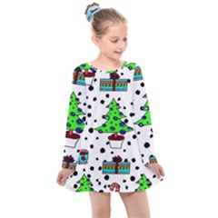 It`s Cold Outside  Kids  Long Sleeve Dress by ConteMonfrey