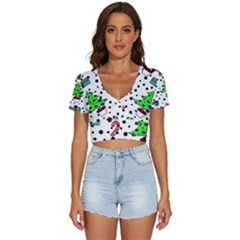 It`s Cold Outside  V-neck Crop Top by ConteMonfrey