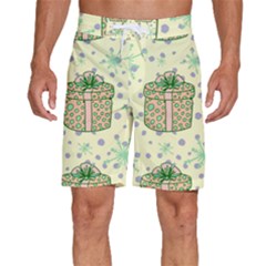 Purple Gifts On A Holy Night   Men s Beach Shorts by ConteMonfrey