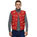 Holy Night - Christmas Symbols  Men s Button Up Puffer Vest	 View1