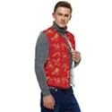 Holy Night - Christmas Symbols  Men s Button Up Puffer Vest	 View2