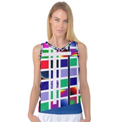 Color Graffiti Pattern Geometric Women s Basketball Tank Top by Hannah976