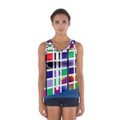 Color Graffiti Pattern Geometric Sport Tank Top  by Hannah976