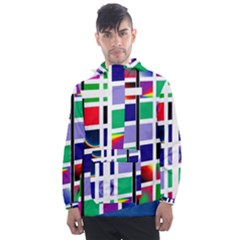 Color Graffiti Pattern Geometric Men s Front Pocket Pullover Windbreaker by Hannah976