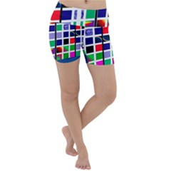 Color Graffiti Pattern Geometric Lightweight Velour Yoga Shorts