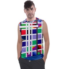 Color Graffiti Pattern Geometric Men s Regular Tank Top