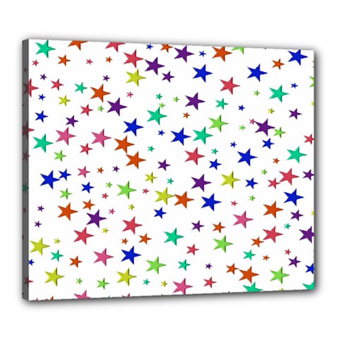 Star Random Background Scattered Canvas 24  X 20  (stretched)