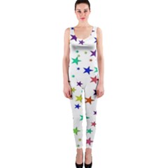 Star Random Background Scattered One Piece Catsuit