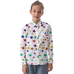 Star Random Background Scattered Kids  Long Sleeve Shirt