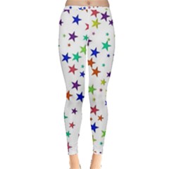 Star Random Background Scattered Inside Out Leggings by Hannah976