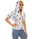 Star Random Background Scattered Lightweight Drawstring Hooded Top View3