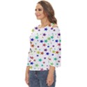 Star Random Background Scattered Cut Out Wide Sleeve Top View2