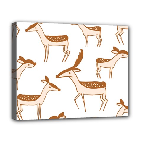 Seamless Deer Pattern Design Deluxe Canvas 20  X 16  (stretched) by Hannah976