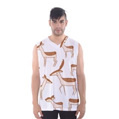 Seamless Deer Pattern Design Men s Basketball Tank Top by Hannah976