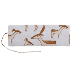 Seamless Deer Pattern Design Roll Up Canvas Pencil Holder (m) by Hannah976