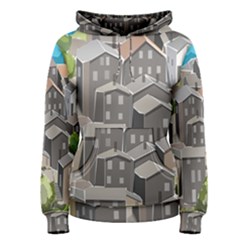 Village Place Portugal Landscape Women s Pullover Hoodie