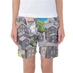 Village Place Portugal Landscape Women s Basketball Shorts by Hannah976