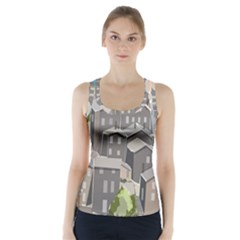 Village Place Portugal Landscape Racer Back Sports Top by Hannah976