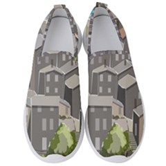 Village Place Portugal Landscape Men s Slip On Sneakers by Hannah976