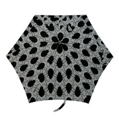 Pattern Beetle Insect Black Grey Mini Folding Umbrellas by Hannah976