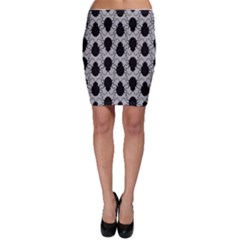 Pattern Beetle Insect Black Grey Bodycon Skirt by Hannah976