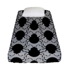 Pattern Beetle Insect Black Grey Fitted Sheet (single Size)