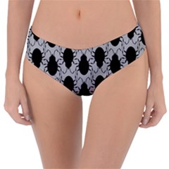 Pattern Beetle Insect Black Grey Reversible Classic Bikini Bottoms