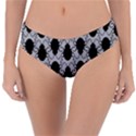 Pattern Beetle Insect Black Grey Reversible Classic Bikini Bottoms View1