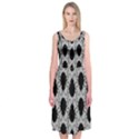 Pattern Beetle Insect Black Grey Midi Sleeveless Dress View1