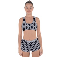 Pattern Beetle Insect Black Grey Racerback Boyleg Bikini Set by Hannah976