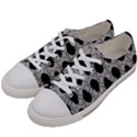 Pattern Beetle Insect Black Grey Men s Low Top Canvas Sneakers View2