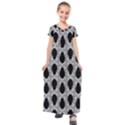 Pattern Beetle Insect Black Grey Kids  Short Sleeve Maxi Dress View1