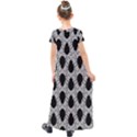 Pattern Beetle Insect Black Grey Kids  Short Sleeve Maxi Dress View2