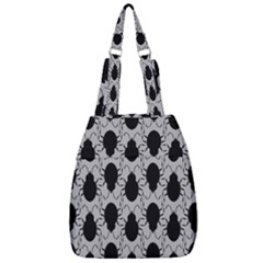 Pattern Beetle Insect Black Grey Center Zip Backpack