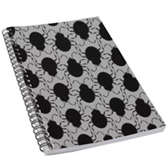 Pattern Beetle Insect Black Grey 5 5  X 8 5  Notebook